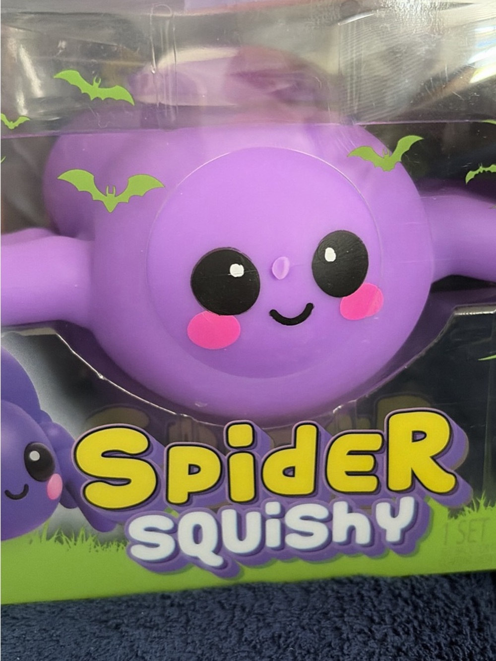 Spider Squishy Purple Plush Toy - Cute Squeeze Spider